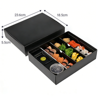 Boîte d'emballage pour sushis jetable écologique avec couvercle, plateau à sushis personnalisé, boîte à sushis à emporter, boîte à sushis pour restaurant, boîte à sushis à emporter