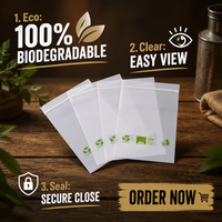 Sacs d'emballage refermables en plastique PLA biodégradable et compostable à 100 %, écologiques et personnalisés, avec logo, pour vêtements