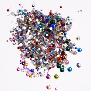 ZK混合色混合サイズSS6-SS20ガラスラインストーンクリスタルフラットバック宝石ネイルアートDIY工芸品装飾 - Product Image 3