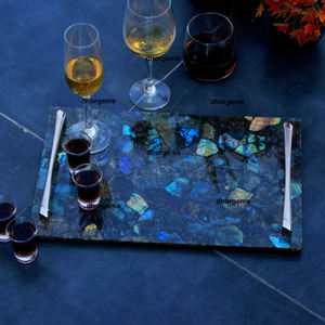 Bandeja de mármol con diseño geométrico moderno para decoración del hogar, bandeja para servir y exhibir, precio mayorista actualizado, en venta. - Product Image 5