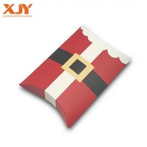 XJY Pillow shape packaging gift box carton nuts dried fruit Paper box candy window box for christmas gift