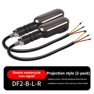 Indicatore di direzione universale Brad in ABS per moto, modello RGB 27, proiettore ambra, indicatore a terra, luce posteriore stroboscopica Intimidator - Product Image 3