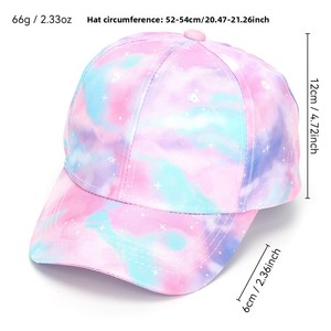 <strong>Childrens</strong> Fashion Colorful Tie-Dye PVC <strong>Baseball</strong> <strong>Cap</strong> Spring Autumn Breathable Personalized Outdoor Sports Sun-Protection - Product Image 3
