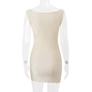 Abito Estivo Elegante da <span class=keywords><strong>Donna</strong></span> 2025, Nuovo Stile Estetico con Colletto a Strati, <span class=keywords><strong>Sexy</strong></span> e Aderente, Set con Gonna - Product Image 6