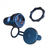 Chargeur rapide de haute qualité en gros USB-A QC 3.0 36W et USB-C PD 60W, prise PD 100W, chargeur rapide QC 3.0 Type C et Type A pour voiture et bateau