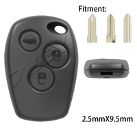 Coque de clé télécommande droite à 2/3 boutons – Compatible fraisage plat/vertical, sans lame pour Renault Clio 3 Dacia