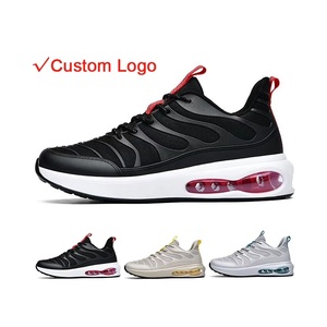OEM Men's Knitted Running Shoes Light Weight <b>Cushion</b> Sneakers Custom Logo - Product Image 1