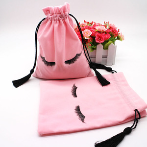 Custom Mini eco-friendly borsa in velluto con coulisse serigrafia per profumo set di candela riciclabile Logo artigianale personalizzato - Product Image 6