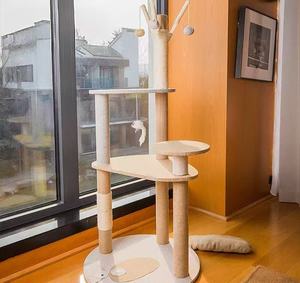إطار تسلق للقطط صديق للبيئة كلاسيكي - منصة قطط كبيرة الحجم بـ 4 مستويات مع خشب السيسال للاستخدام الداخلي/الخارجي بالجملة - Product Image 5