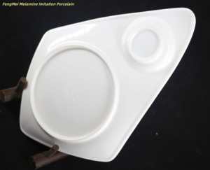 Nhà máy bán Chất lượng cao thân thiện với môi melamine Dinner tấm với lưới thiết kế cho nhà hàng và khách sạn thiết lập - Product Image 4