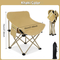 Chaise design moderne Oxford 600D portable avec structure en métal Chaise de lune pliante pour l'extérieur Chaise de plage et de jardin pour la pêche