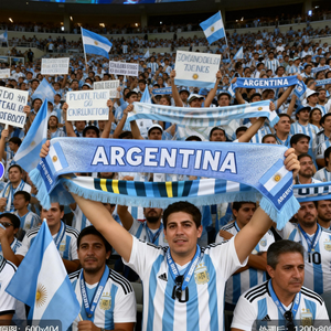 Bufanda de la Selección Argentina de Fútbol, Recuerdo Personalizado de la Copa <span class=keywords><strong>Mundial</strong></span> de Fútbol 2026, Bufandas para Fanáticos <span class=keywords><strong>del</strong></span> Equipo Nacional - Product Image 2