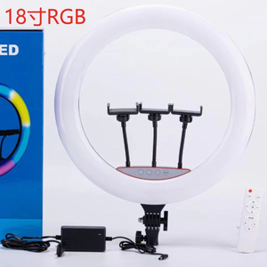 <span class=keywords><strong>Prix</strong></span> moins cher Haute Qualité Dimmable RGB 18 pouces Anneau Éclairage 3200-6500K Maquillage 45cm Anneau Lumière avec Télécommande et Sac - Product Image 2