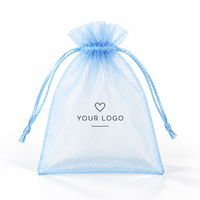 Sacs de shopping en organza avec cordon de serrage, pochettes cadeaux personnalisées imprimées pour bijoux, bonbons, cosmétiques et cadeaux