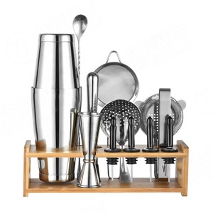 <span class=keywords><strong>Kit</strong></span> de <span class=keywords><strong>barman</strong></span> <span class=keywords><strong>professionnel</strong></span> haute résistance à la corrosion, ensemble d'outils de bar à domicile, 5 pièces, avec table - Product Image 1