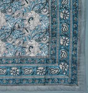 Premium Grade 100% Organic Cotton Quilted Throw Blanket Hand Block Printed Soft Winter <b>Bedding</b> <b>Set</b> for Hotel & Home Use - Product Image 5