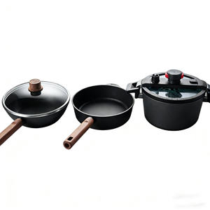 Ensemble de <span class=keywords><strong>wok</strong></span> et ustensiles de cuisine sains, antiadhésifs et sans revêtement, qualité allemande, pour sauter, mijoter et cuisiner au quotidien à la maison - Product Image 1