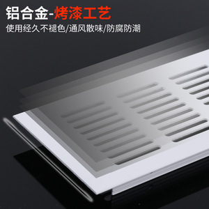 Grille de ventilation en alliage d'aluminium pour armoire, placard, meuble à chaussures – Maille respirante pour dissipation thermique - Product Image 2