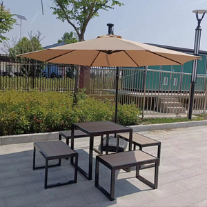 WPC आउटडोर वाटरप्रूफ एंटी-यूव पूल गार्डन स्लैट्स बेंच - Product Image 2