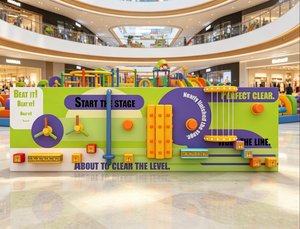 Mur d'obstacles <span class=keywords><strong>Super</strong></span> <span class=keywords><strong>Mario</strong></span> pour aire de jeux intérieure, équipement de parc pour zone de jeux commerciale pour enfants, mur d'escalade interactif - Product Image 4