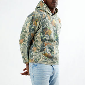 Jersey de invierno con capucha Deportes Hombres Loose Fitness Fleece Impresión digital Sublimación Camuflaje Poliéster Sudadera con capucha - Product Image 2