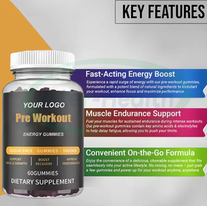 Gomitas Pre-Entrenamiento de Grado Alimenticio de Marca Privada ASAP, Suplemento Energético con Beta Alanina para el Desarrollo Muscular en Botella - Product Image 3