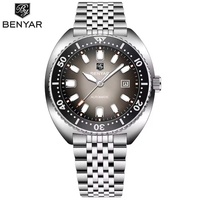 Montre mécanique de luxe pour homme BENYAR 5211 NEW 42MM, dégradé, acier inoxydable, lumière nocturne, automatique, plongée