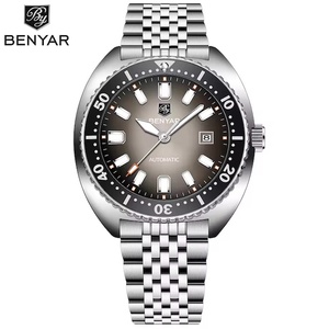 Montre mécanique de luxe pour homme BENYAR 5211 NEW 42MM, dégradé, acier inoxydable, lumière nocturne, automatique, <span class=keywords><strong>plongée</strong></span> - Product Image 3