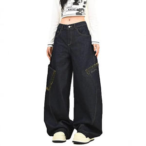 Jean cargo ample coupe bootcut imprimé léopard américain avec grandes poches, nouvelle collection printemps, pour jeunes, 100% coton, mignon - Product Image 4