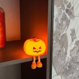 Lámpara Decorativa de Silicona con Luz LED Cálida de Calabaza de Halloween, Tres Niveles, Alimentación USB - Product Image 2