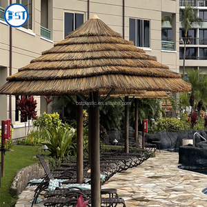 <span class=keywords><strong>Moins</strong></span> cher Simulation synthétique artificielle en plastique Tiki palmier paille chaume toit feuille tuile PE PVC pour <span class=keywords><strong>couverture</strong></span> plage parapluie Cottage - Product Image 3