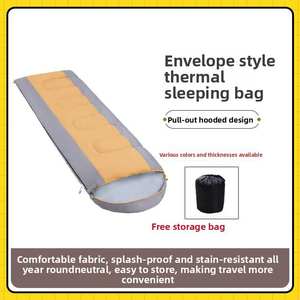 Sac de couchage personnalisé ultra-léger de type enveloppe, respectueux de la peau, conservant la chaleur, respirant, écologique, 3 saisons - Product Image 3