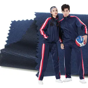Anti-pilling 270gsm super poly school uniform fabric soft brushed fleece tracksuit fabric stretch one side brush