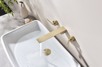 Robinet de lavabo mural pour salle de bain, robinet d'eau mural encastré