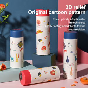 Tiller 316 thép không gỉ chân không <span class=keywords><strong>Flask</strong></span> 3D cứu trợ thiết kế nóng đồ uống lạnh Gương liền mạch bên trong lót chống trượt Coaster Phích - Product Image 6