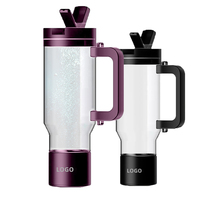 PRIX USINE Bouteille d'eau portable 40oz 3000ppb grande capacité en Tritan, riche en hydrogène PEM SPE, anti-corrosion, avec trou d'évacuation d'ozone