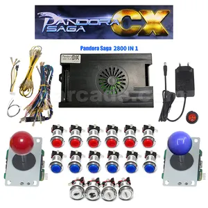 Kotak Permainan Pandoras CX 2800 Kit Tombol Joystick Pad Pertarungan Keluarga Permainan untuk Kabinet Permainan Arcade