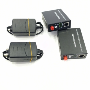 ตัวแปลงไฟเบอร์ออปติกอีเธอร์เน็ตคุณภาพดี 10/100/1000Mbps แบบ Single Mode Simplex FC UPC Gigabit Media Converter - Product Image 1