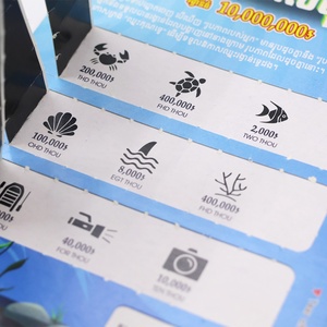 Design Online Hot Selling Pull Card Art Paper Digital Prinating Variable Data 3 <b>Window</b> Print Pull Tab Tickets - Product Image 4