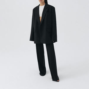 <span class=keywords><strong>Blazer</strong></span> da <span class=keywords><strong>Donna</strong></span> Oversize Stile Rilassato Personalizzato <span class=keywords><strong>con</strong></span> <span class=keywords><strong>Cintura</strong></span> Giacca da Completo Formale <span class=keywords><strong>con</strong></span> Spalline Imbottite e Tasche Ingrosso OEM - Product Image 2
