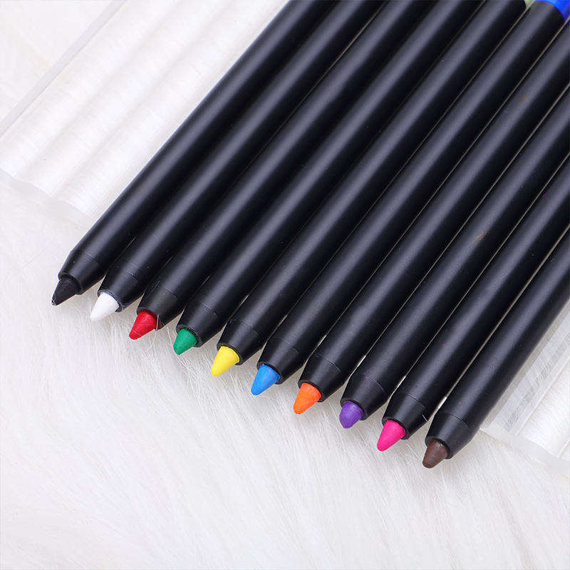 PM-11r High Pigment Waterproof Makeup Eyeliner Pencils 10 Colors Long Lasting Gel Eye Liner Pen