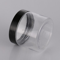 RTS Organisateur de qualité alimentaire 100g 100gr gramme 100 grammes plastique pour bébé Cookie Snack noix sèche pot de sucre en PET transparent avec couvercle noir