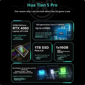 /Tianxuan 5Pro บางและเบาเอเอ็มดี <span class=keywords><strong>Ryzen</strong></span> 9สำหรับ RTX4060แล็ปท็อปการเล่นเกมนักเรียนแล็ปท็อปพร้อมแป้นพิมพ์ภาษาอังกฤษและจอแสดงผลแบบ2K - Product Image 3