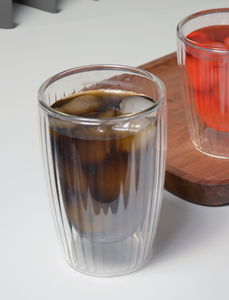 Taza de Café de Vidrio de Doble Pared al por Mayor de Fábrica, Vidrio de Borosilicato Alto con Sensación de Opacidad y Franja Exterior para Beber Café y Té - Product Image 2