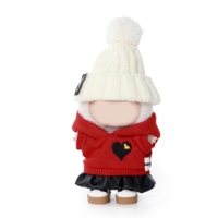 Vêtements de poupée pour poupées de 15 cm et 17 cm, sweat à capuche rouge Ice-fire Pop pour la Saint-Valentin