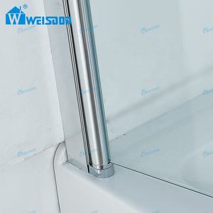 Weisdon Salle De Bains En Verre Cabine De Douche En Aluminium Écran De Douche Charnière Pivot Douche <span class=keywords><strong>Baignoire</strong></span> Porte - Product Image 6