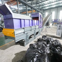 Usine de tri des déchets MSW, système de séparation des déchets urbains, briseur automatique de sacs poubelles
