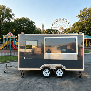 <b>Bbq</b> Trucks Trailer Full Equipment Truck Mobile Food Shop Outdoor Coffee Cart - Product Image 1