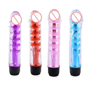 Fornitore Best seller all'ingrosso tipo di batteria in Silicone prodotto per adulti da donna testa del pene Dildo giocattoli sessuali figa vibratore Vagina