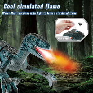 2.4G Mô Phỏng RC Dino Đi Bộ Velociraptor Robot Đồ Chơi Với Âm Nhạc Ánh Sáng Phun Điều Khiển Từ Xa Khủng Long Đồ Chơi - Product Image 2